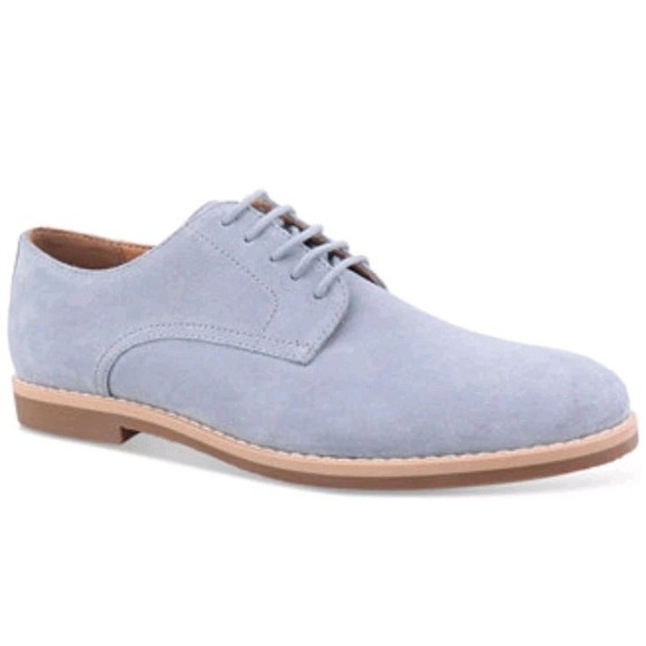 Bar III Other - Bar III Men's Trumanns Suede Derby Shoes Manhattan Mist Blue Size 9.5M NEW! $100